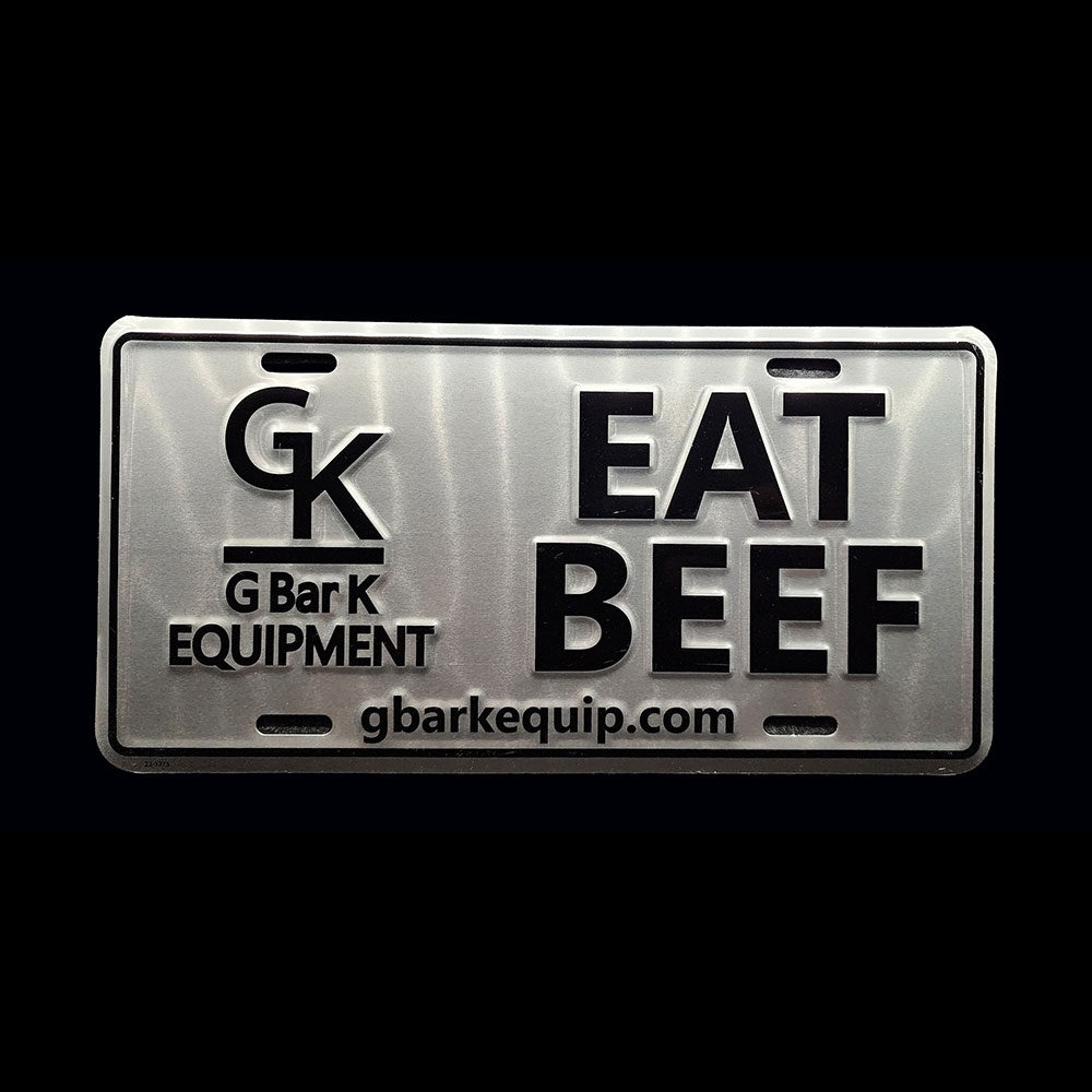 Featured image for “G Bar K License Plate – Eat Beef”